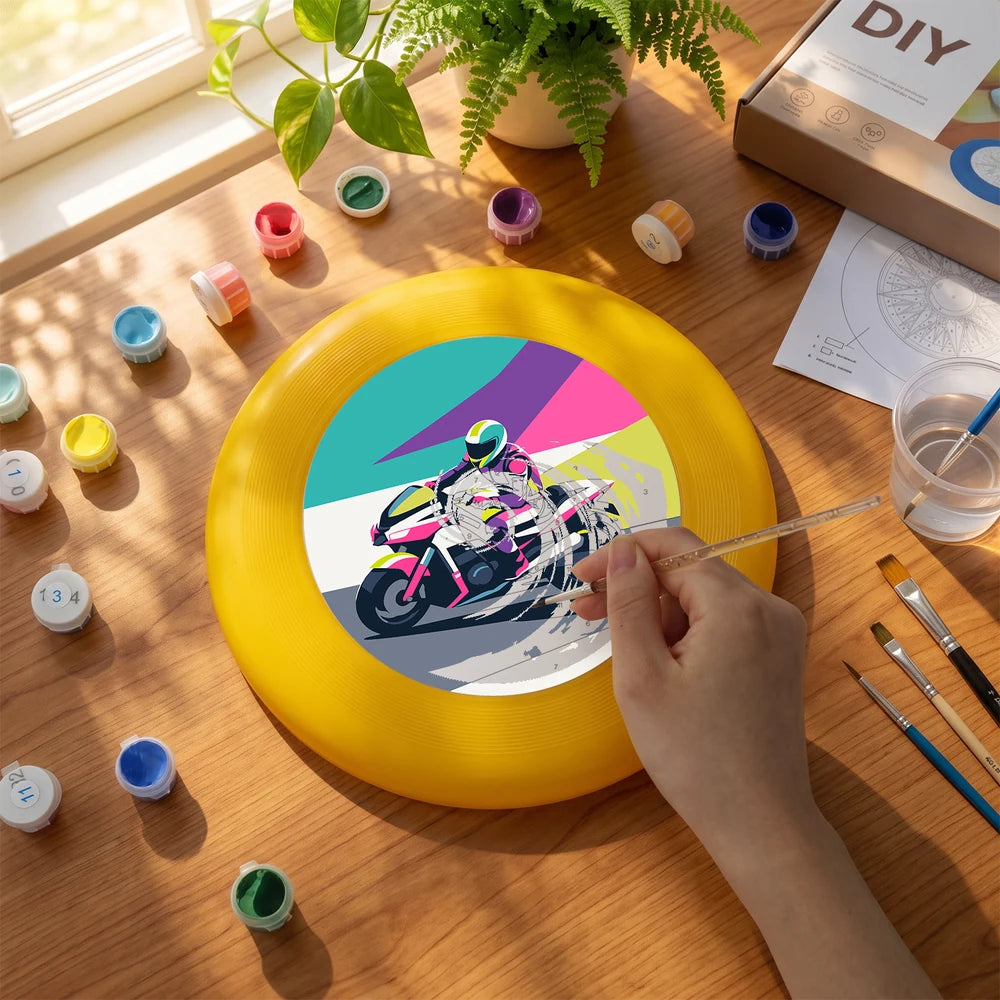 
Paint by Numbers - Frisbee | Motorbike Racer