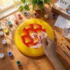 Paint by Numbers - Frisbee | Orange Scale Pattern