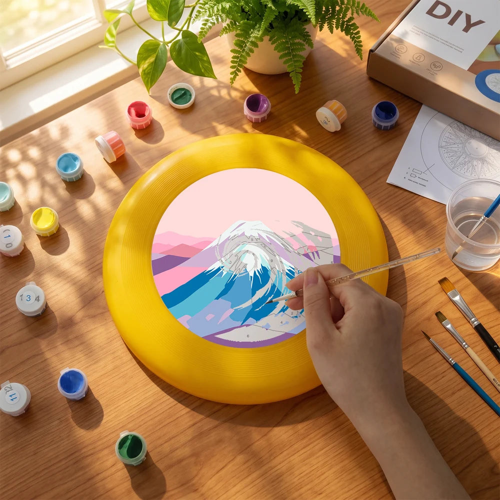 
Paint by Numbers - Frisbee | Pastel Mount Fuji