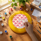 Paint by Numbers - Frisbee | Pink Wave Pattern