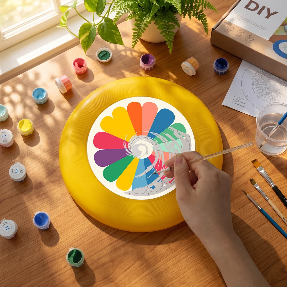 Paint by Numbers - Frisbee | Rainbow Petal Wheel