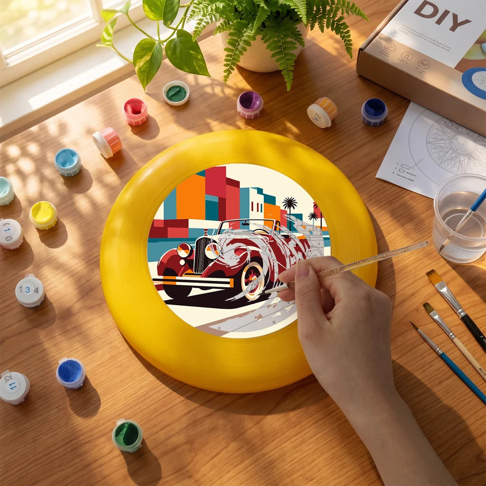 
Paint by Numbers - Frisbee | Red Vintage Car