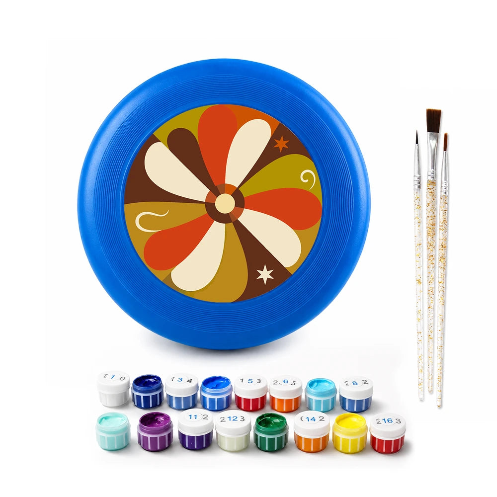 Paint by Numbers - Frisbee | Retro Brown Flower