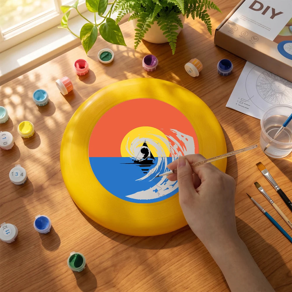 Paint by Numbers - Frisbee | Sailboat at Sunset