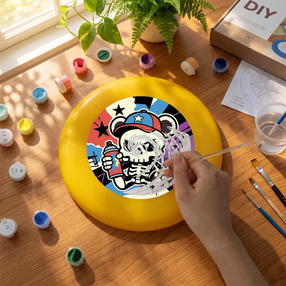 Paint by Numbers - Frisbee | Skater Skeleton