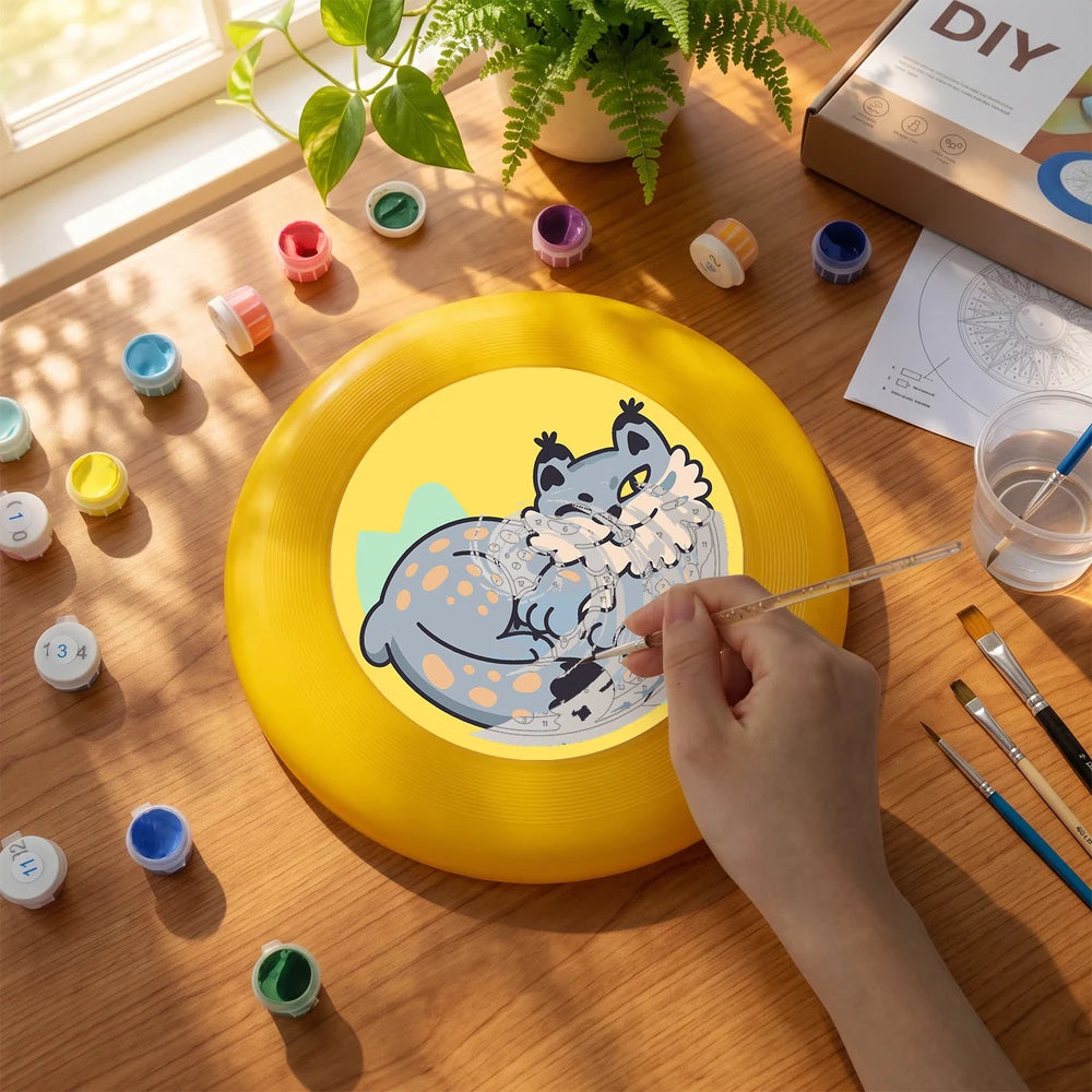 
Paint by Numbers - Frisbee | Sleeping Grey Cat