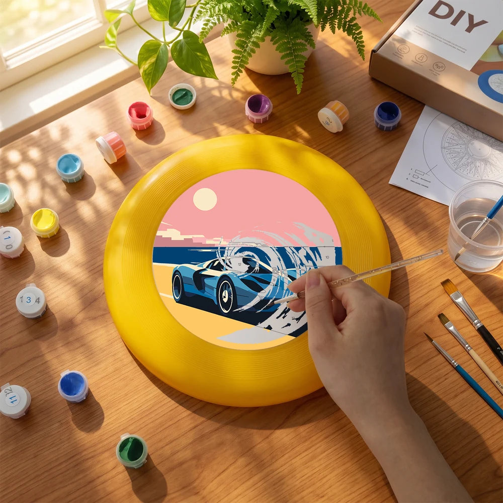 Paint by Numbers - Frisbee | Sports Car at Dusk