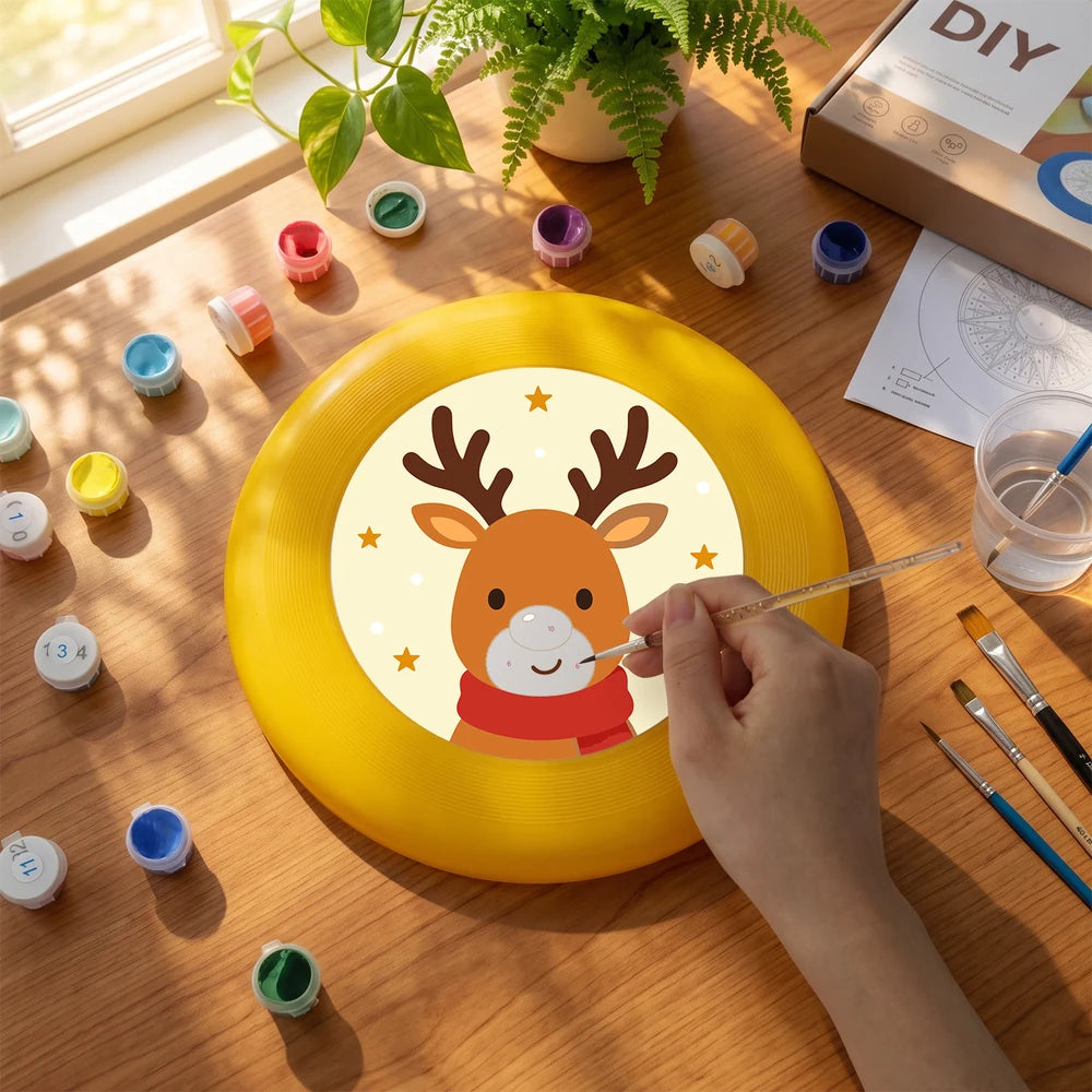 
Paint by Numbers - Frisbee | Starry Reindeer Face