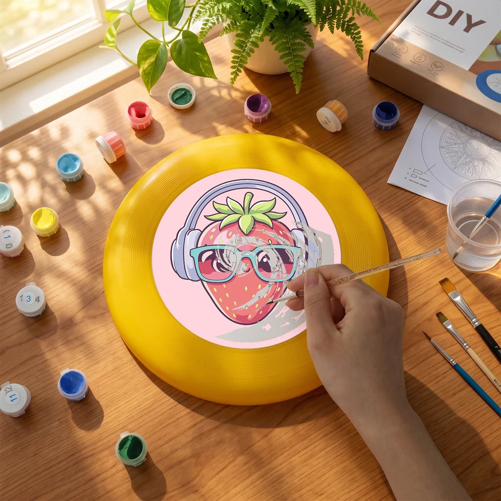 Paint by Numbers - Frisbee | Strawberry with Headphones