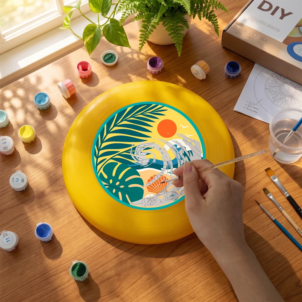 
Paint by Numbers - Frisbee | Tropical Beach Circle