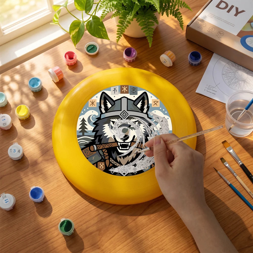 Paint by Numbers - Frisbee | Viking Wolf