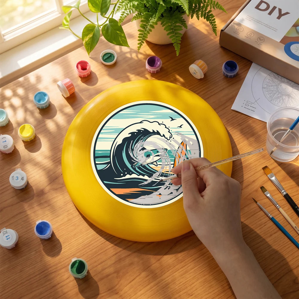 Paint by Numbers - Frisbee | Wave and Surfboard