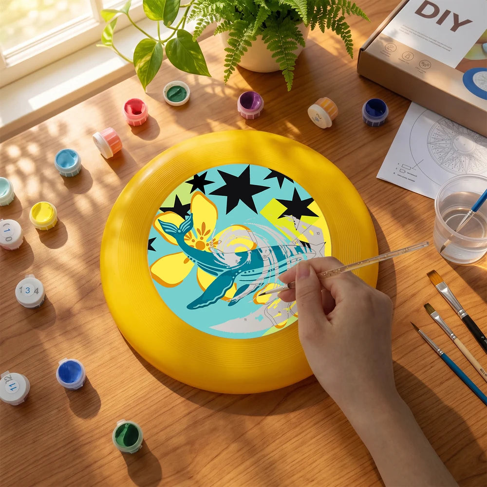 Paint by Numbers - Frisbee | Whale Among Flowers