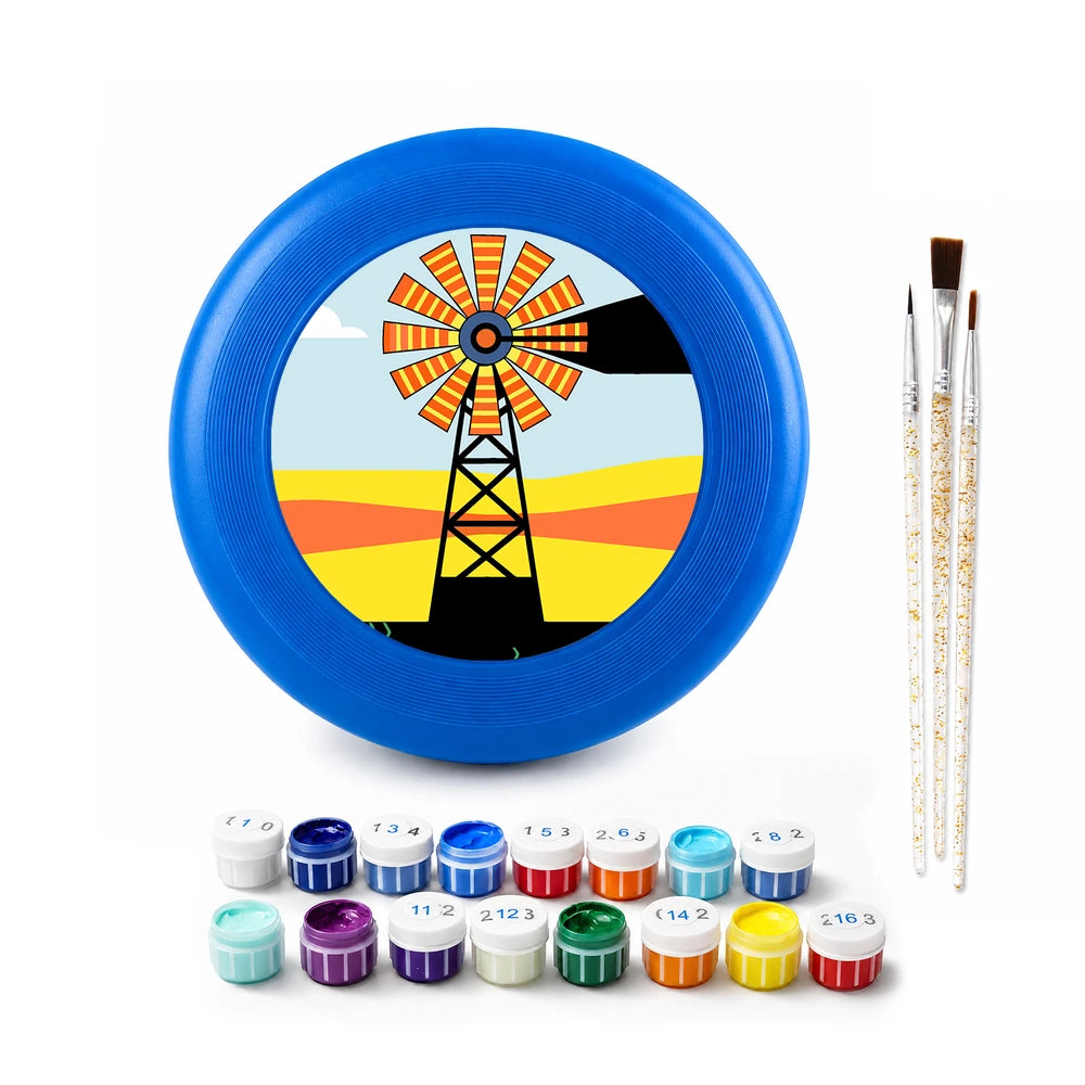 
Paint by Numbers - Frisbee | Windmill at Sunset