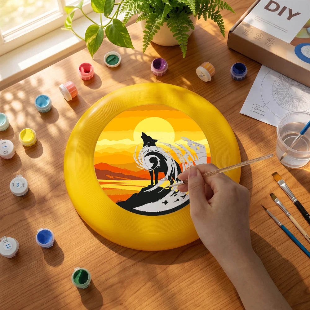 
Paint by Numbers - Frisbee | Wolf at Sunset