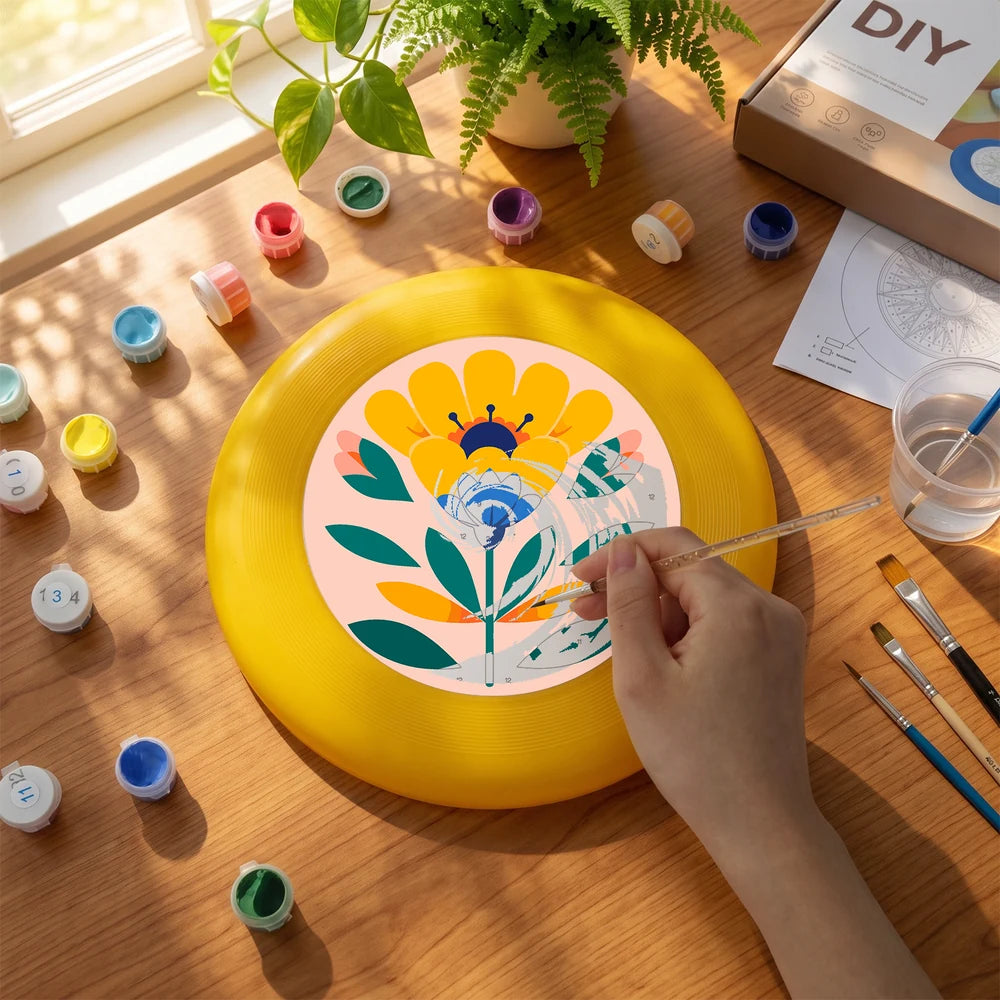 
Paint by Numbers - Frisbee | Yellow Folk Flower
