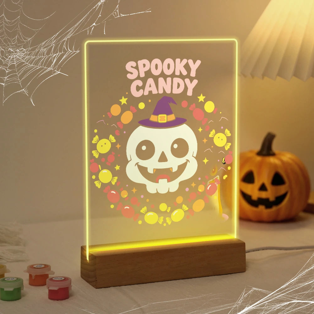 
Paint by Numbers - Halloween Light | Spooky Candy Skull