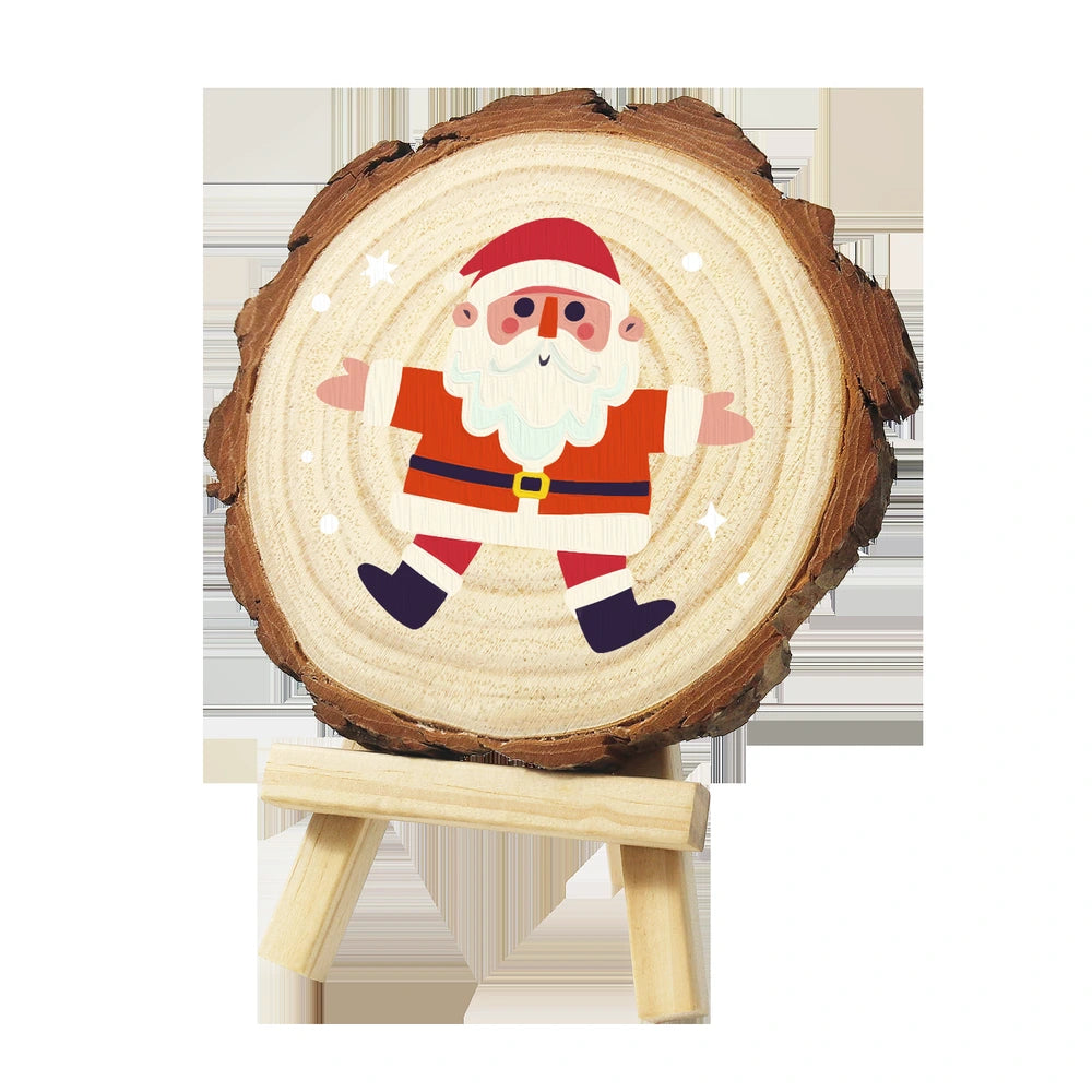 Paint by Numbers - Wood Slice | Jolly Santa