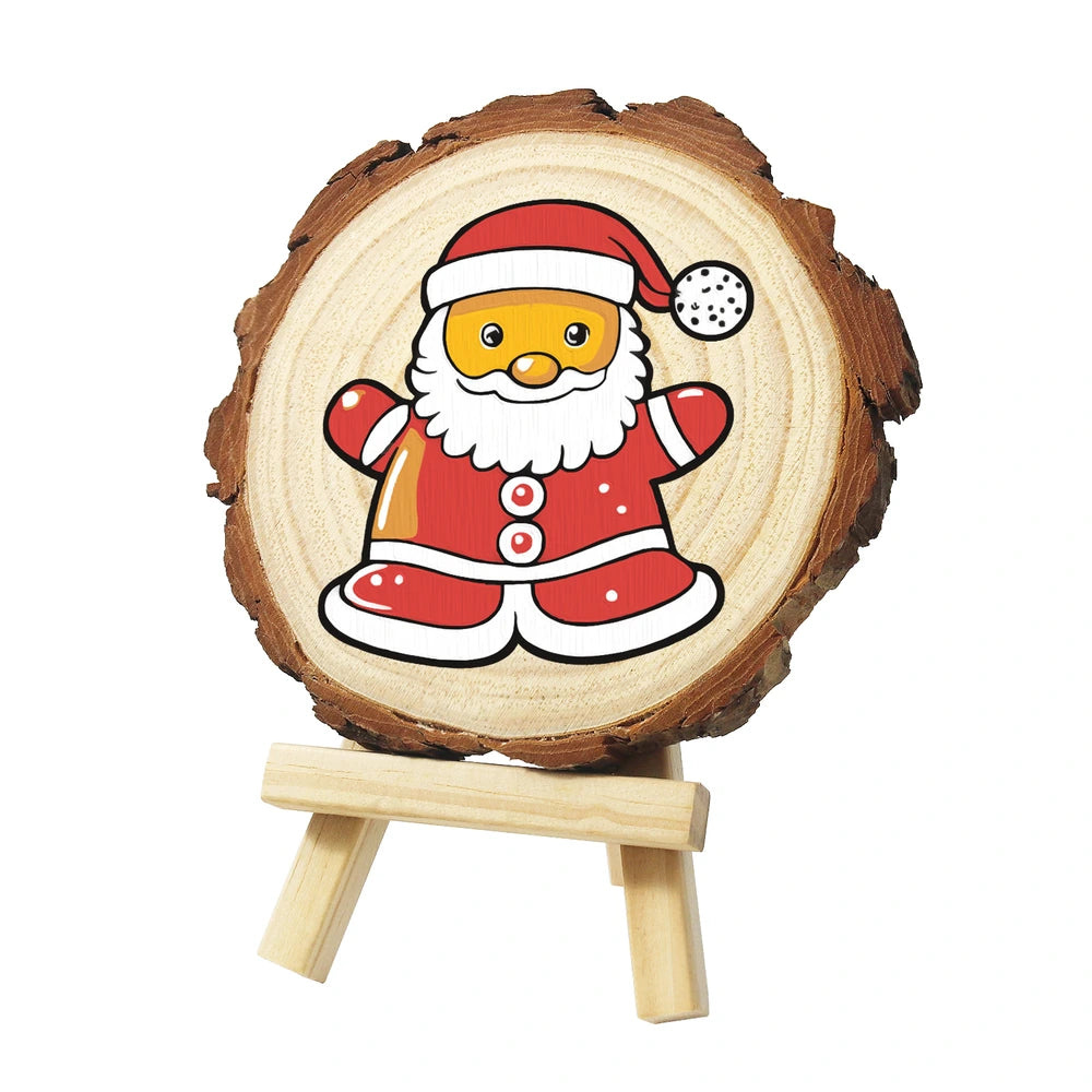 
Paint by Numbers - Wood Slice | Santa Chick