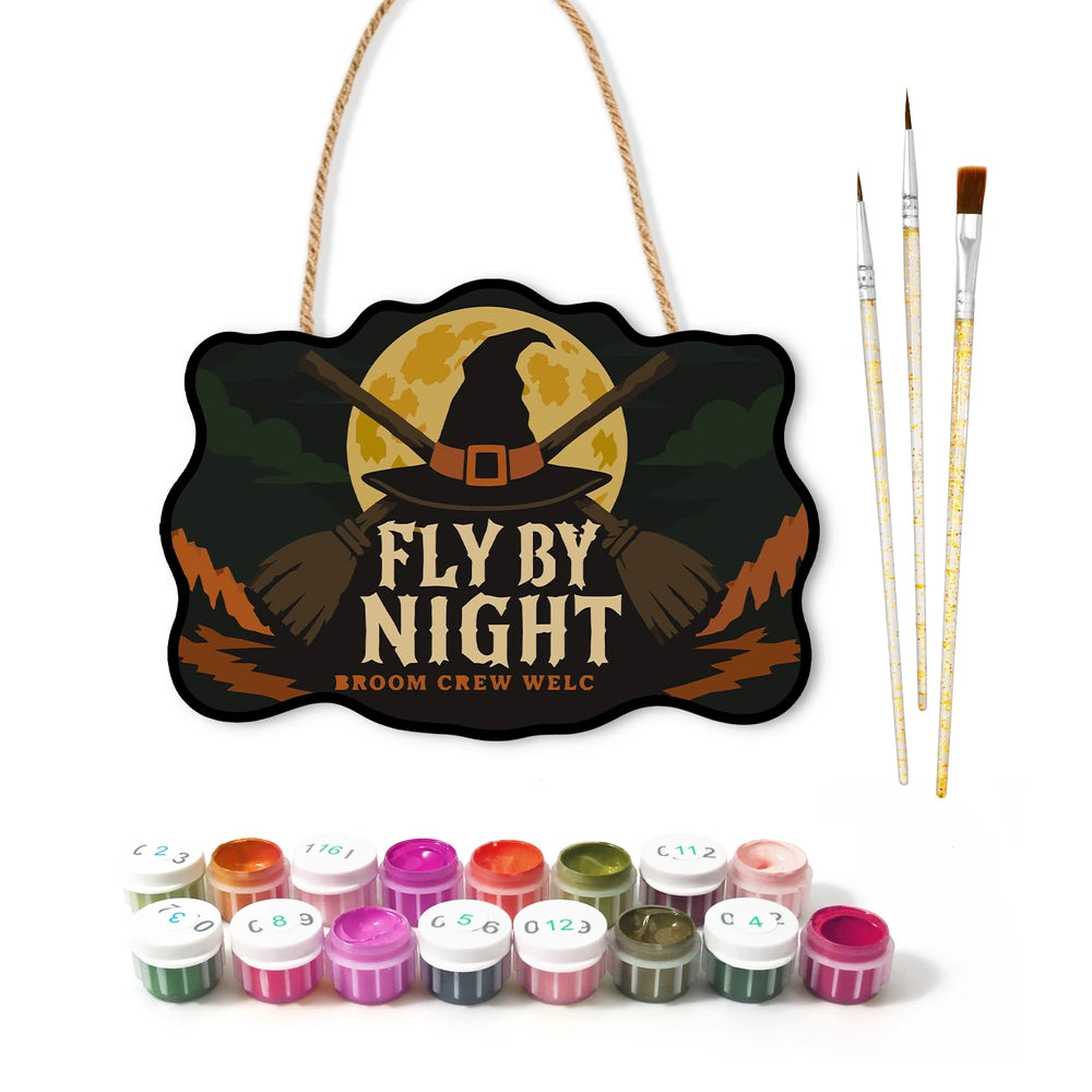 
Paint by Numbers - Wooden Door Hanger | Fly by Night