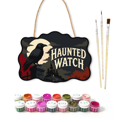 Paint by Numbers - Wooden Door Hanger | Haunted Watch