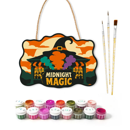 Paint by Numbers - Wooden Door Hanger | Midnight Magic
