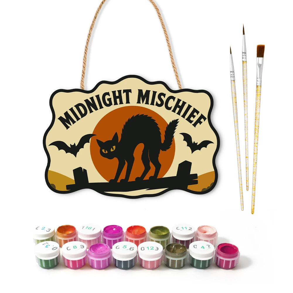 
Paint by Numbers - Wooden Door Hanger | Midnight Mischief