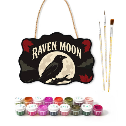 Paint by Numbers - Wooden Door Hanger | Raven Moon