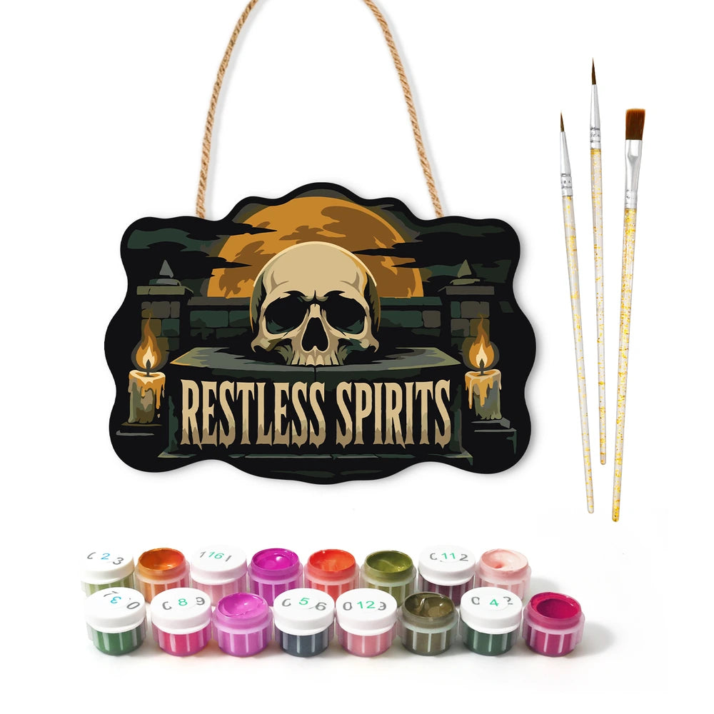 Paint by Numbers - Wooden Door Hanger | Restless Spirits