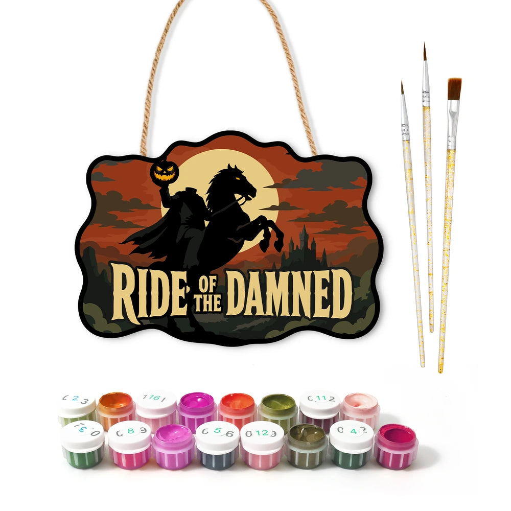 Paint by Numbers - Wooden Door Hanger | Ride of the Damned