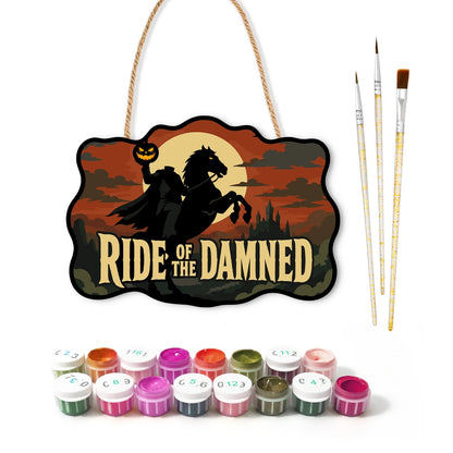 Paint by Numbers - Wooden Door Hanger | Ride of the Damned