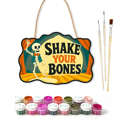 Paint by Numbers - Wooden Door Hanger | Shake Your Bones