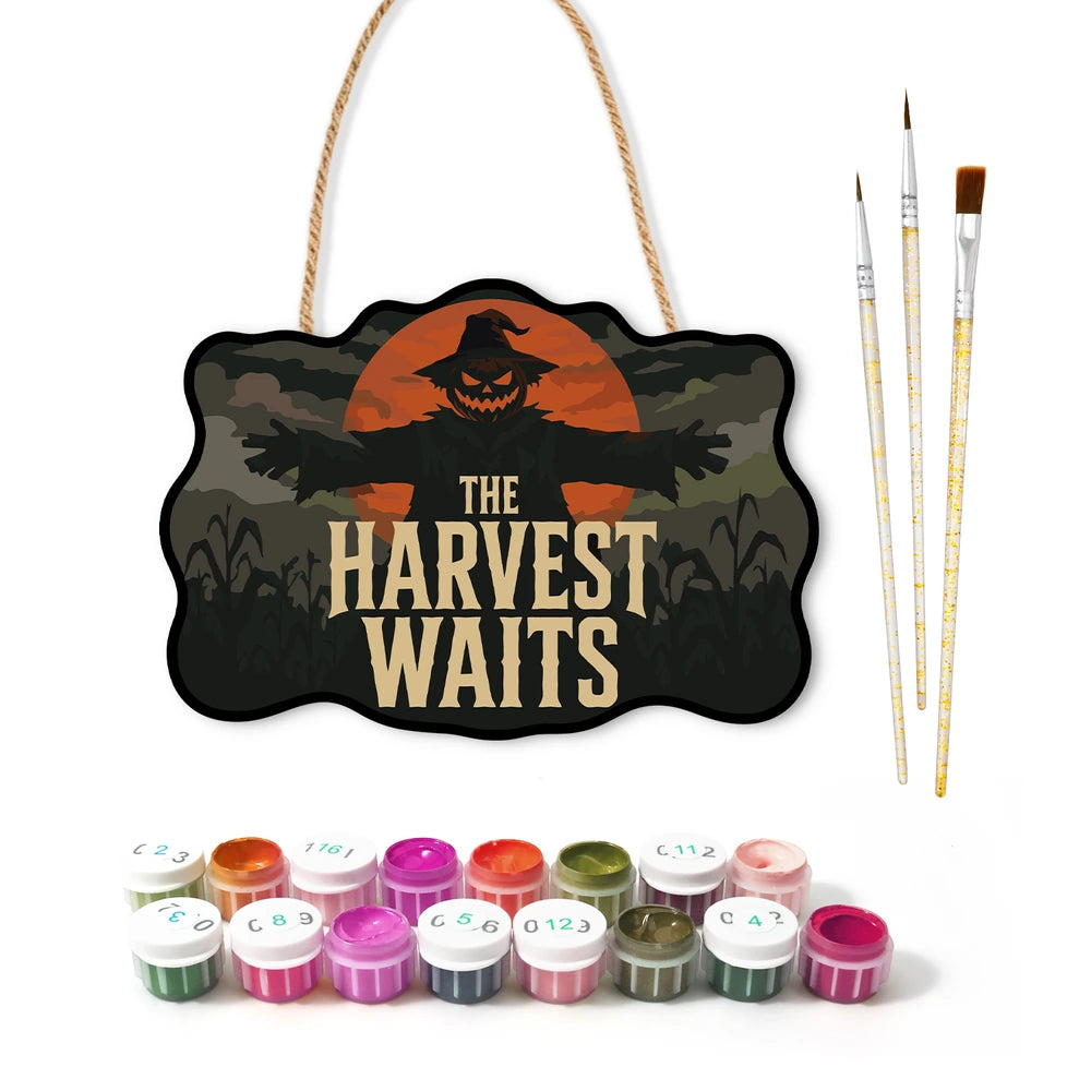 Paint by Numbers - Wooden Door Hanger | The Harvest Waits