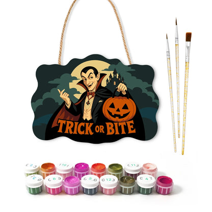 Paint by Numbers - Wooden Door Hanger | Trick or Bite