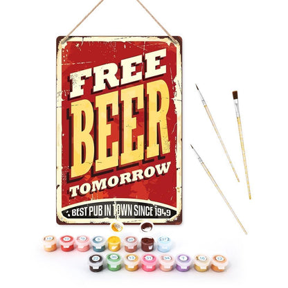 Paint by Numbers – Vintage Metal Bar Art | Free Beer Tomorrow