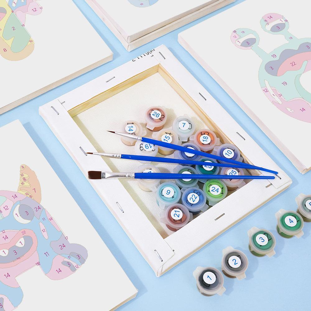 Paint by Numbers – Alphabet Painting Kit | A to Z Cute Monster Letters