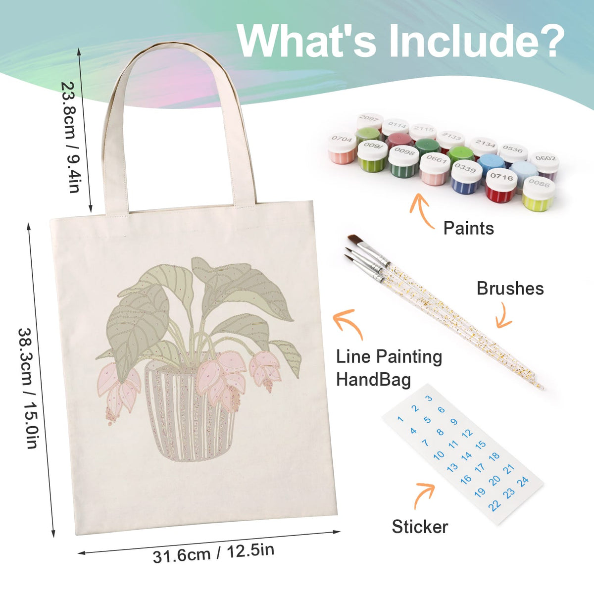 
Paint by Numbers – DIY Totebag | Pink Bellflower