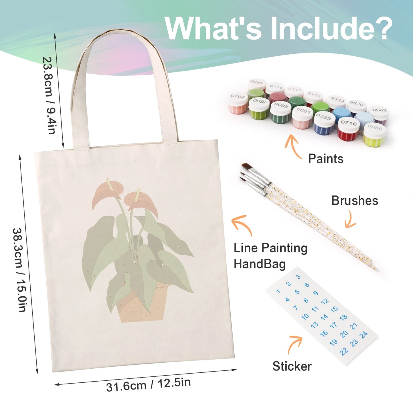 Paint by Numbers – DIY Totebag | Potted Charm