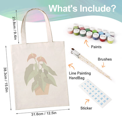 Paint by Numbers – DIY Totebag | Potted Charm