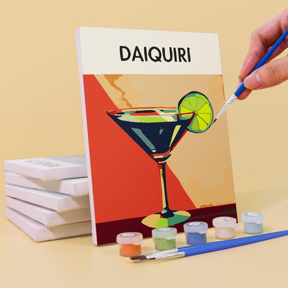 Paint by Numbers – 6 Mini Paintings | Elegant Cocktails Set