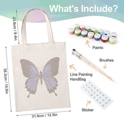 Paint by Numbers – DIY Totebag | Blue Majesty