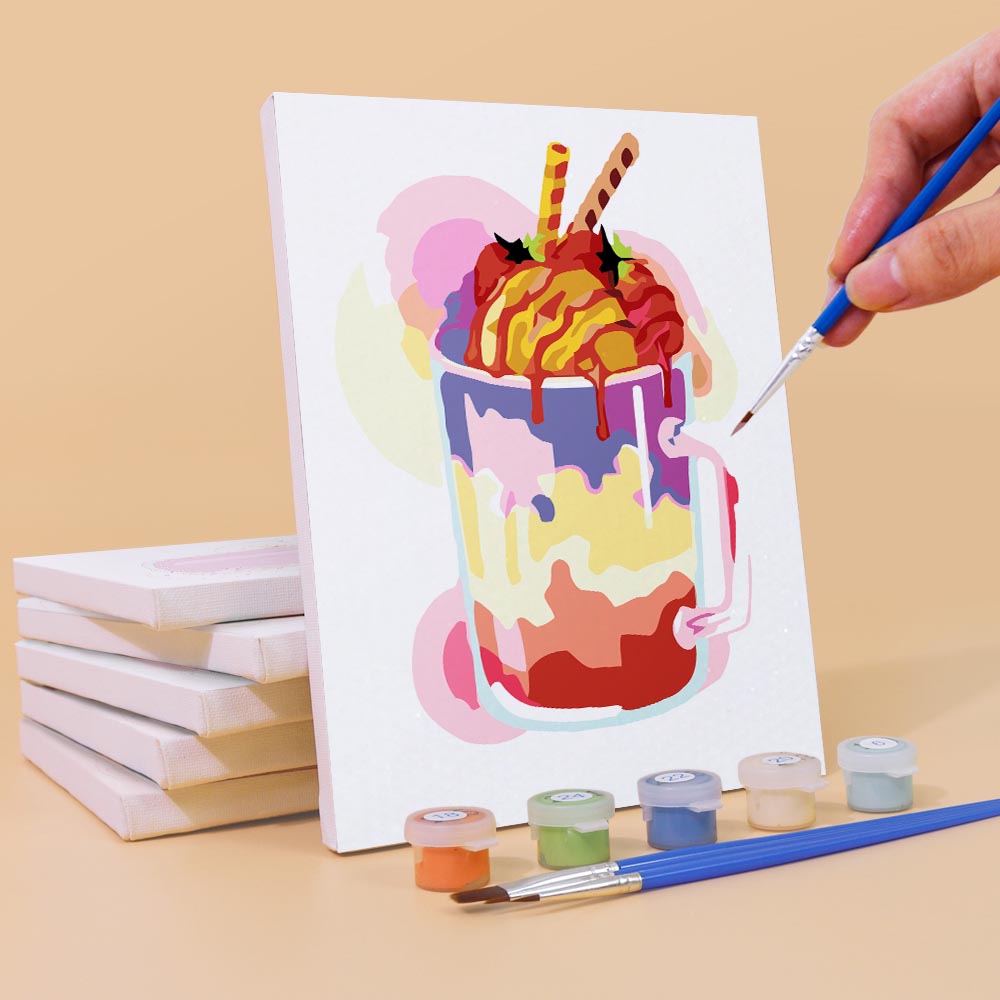 Paint by Numbers – 6 Mini Paintings | Milkshake Set 2