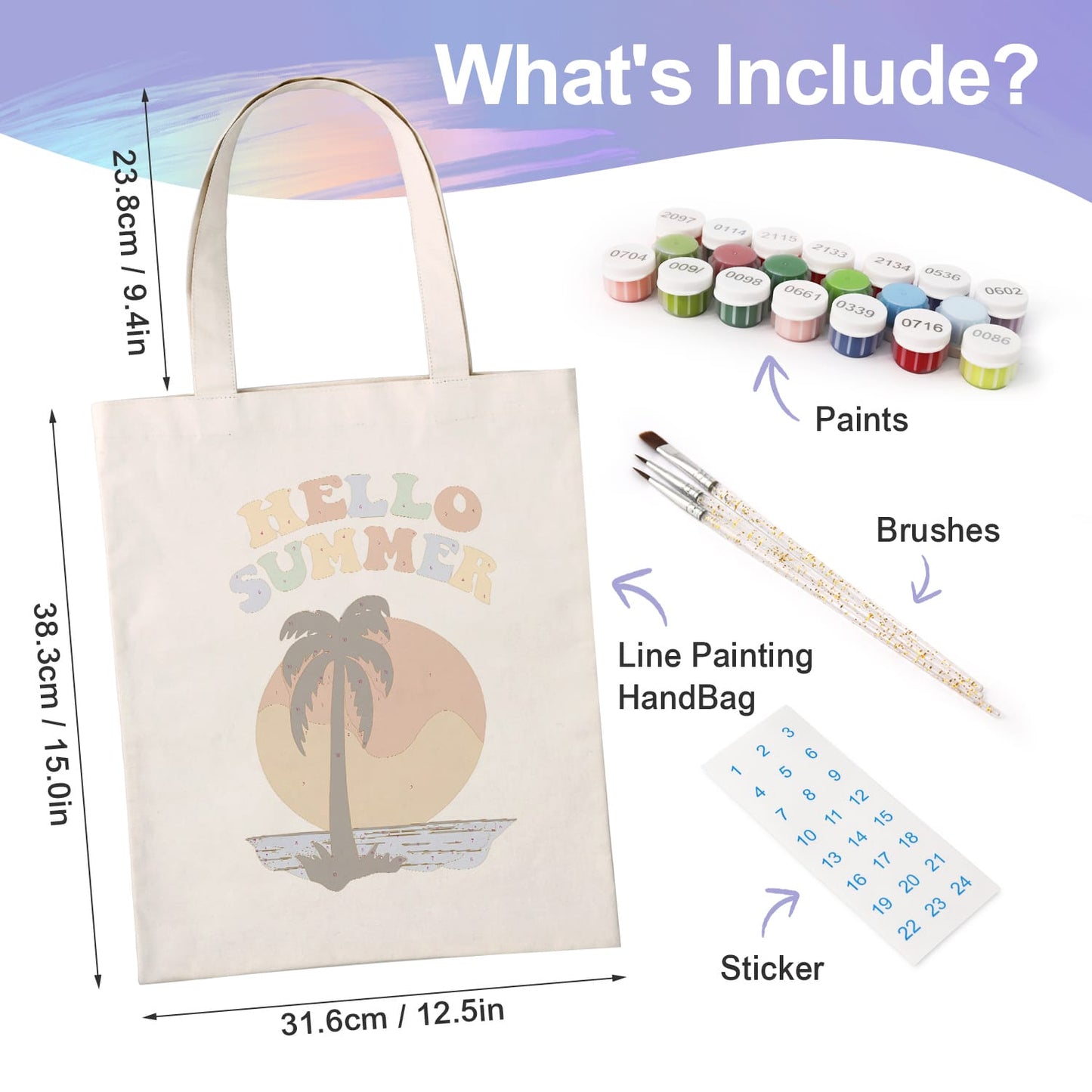 Paint by Numbers – DIY Totebag | Hello Summer