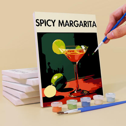 Paint by Numbers – 6 Mini Paintings | Signature Cocktails Set