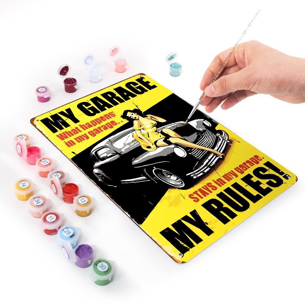 Paint by Numbers – Vintage Metal Garage Art | My Garage, My Rules