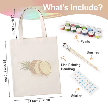 Paint by Numbers - DIY Totebag | Pineapple Twist