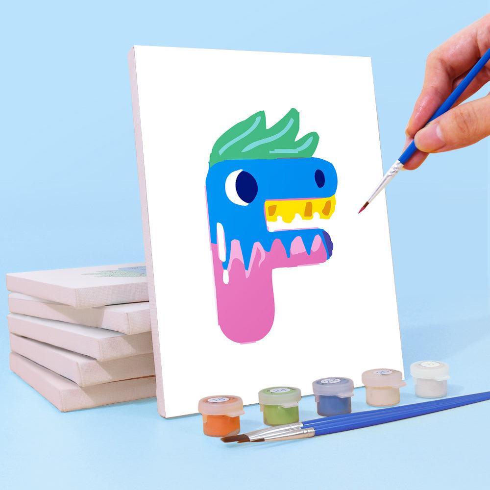 Paint by Numbers – Alphabet Painting Kit | A to Z Cute Monster Letters