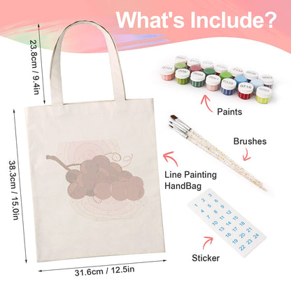 Paint by Numbers - DIY Totebag | Cherries