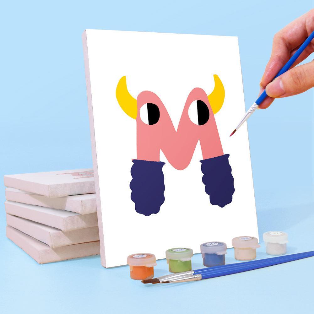 Paint by Numbers – Alphabet Painting Kit | A to Z Funny Monsters