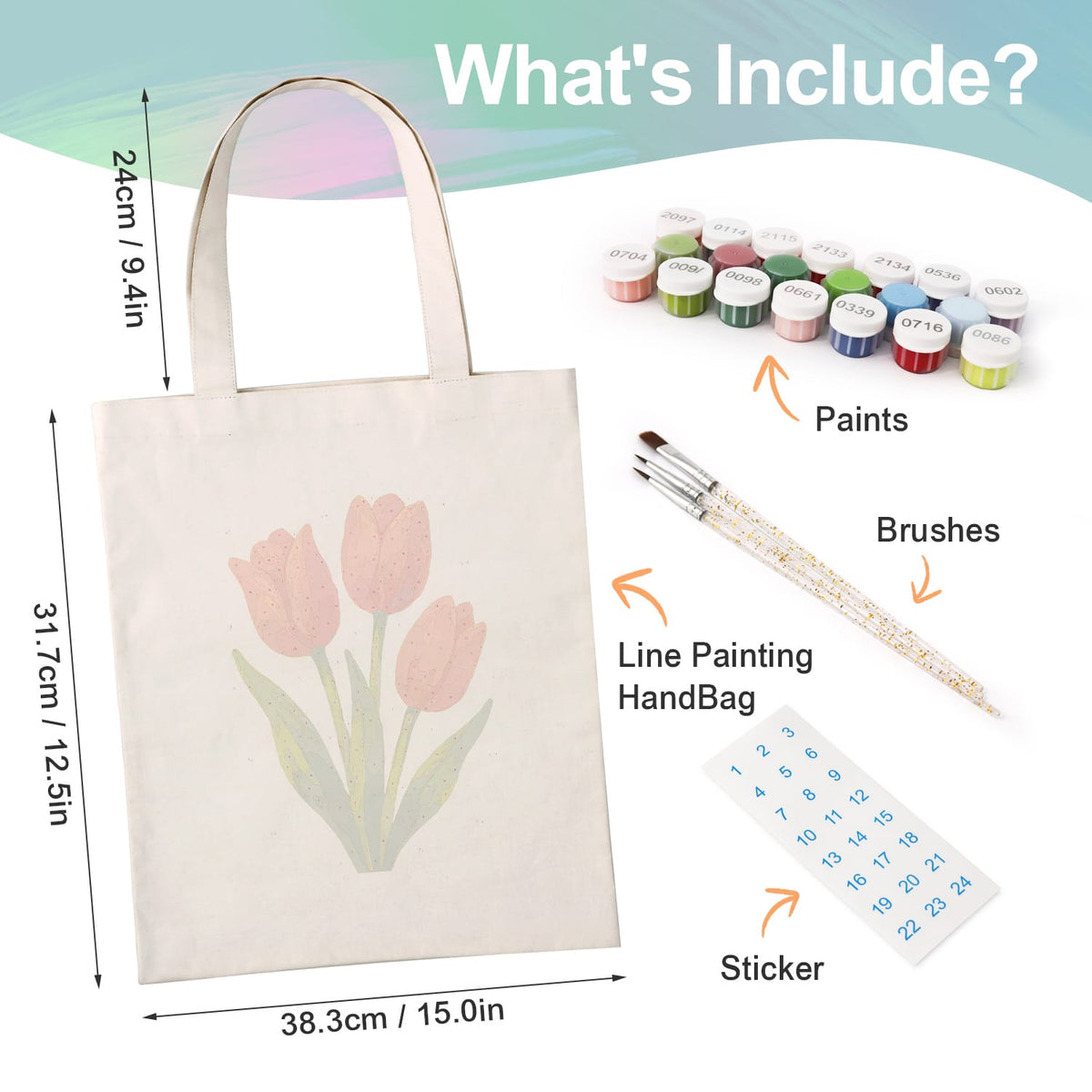 
Paint by Numbers – DIY Totebag | Tulip Bloom
